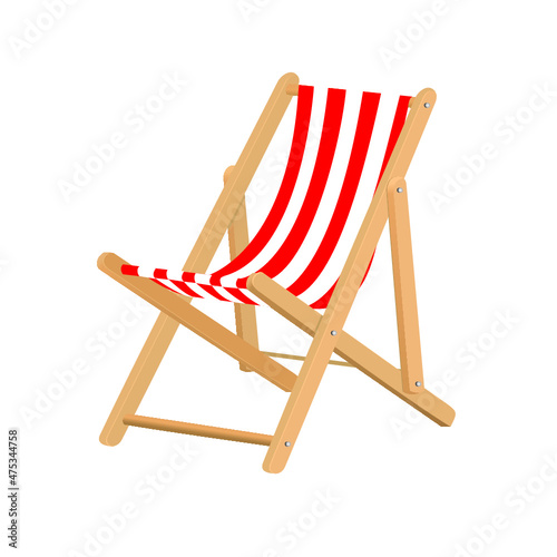 Deck chair isolated on a white background