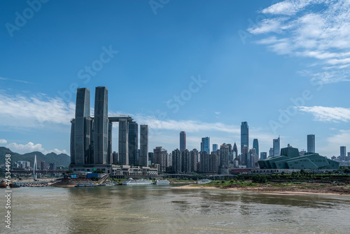 Nowoczesna metropolia, Chongqing, Chiny,