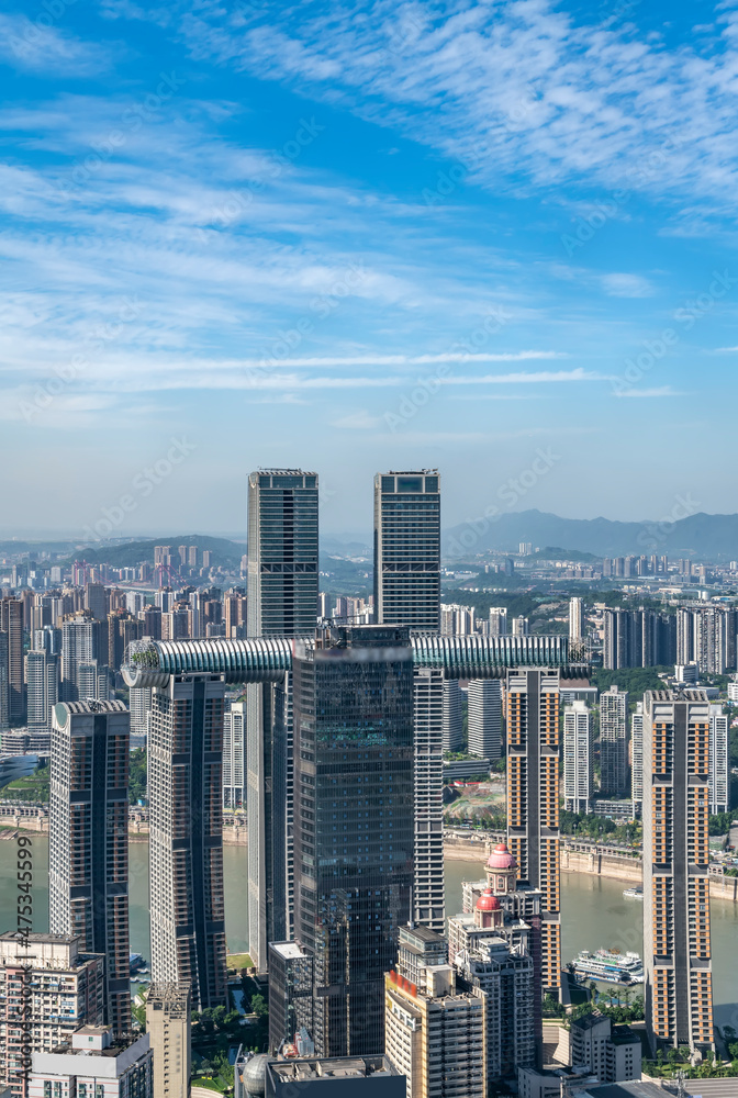 Modern metropolis skyline, Chongqing, China,