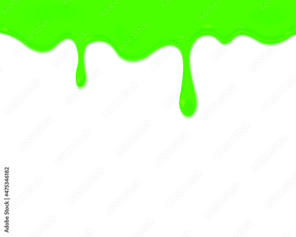 Green dripping slime pattern isolated on a white background Green dripping slime pattern isolated on a white background