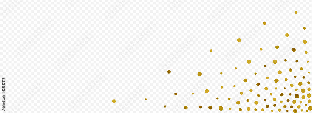 Golden Dust Festive Vector Panoramic Transparent