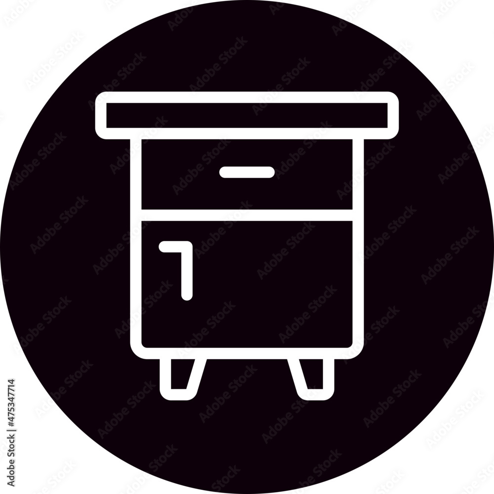 bedside table glyph icon bedside table glyph icon