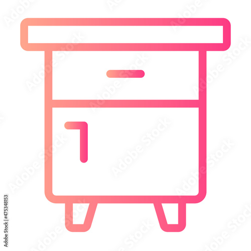 bedside table gradient icon