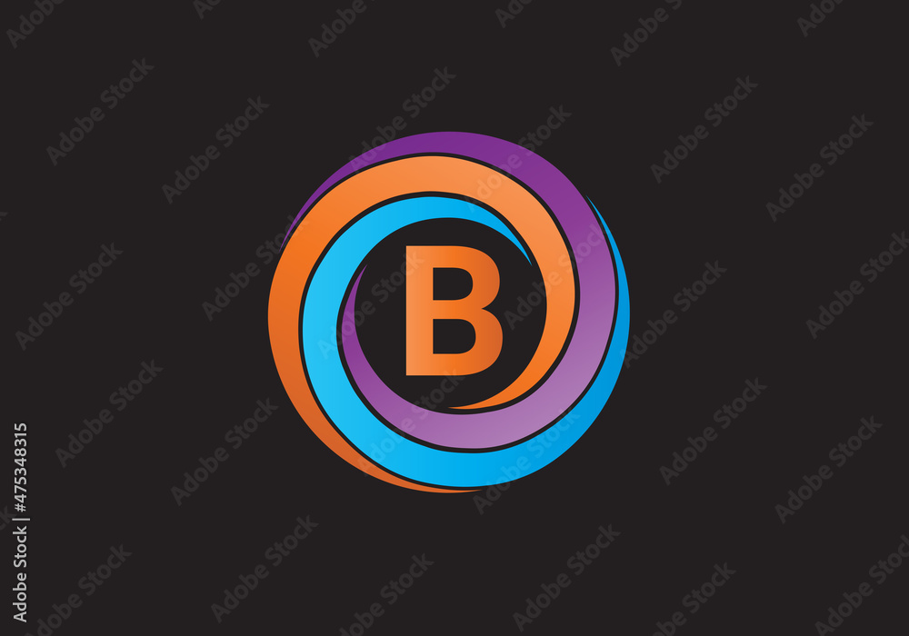 this is a creative B letter rounded icon design this is a creative B letter rounded icon design