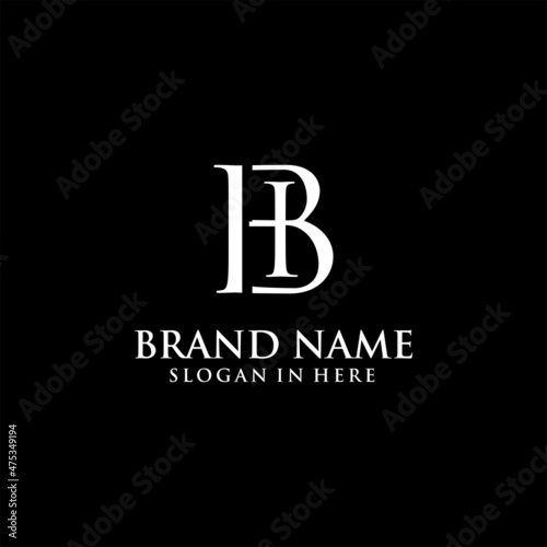 B H logo letter design vector template,abstract HB design