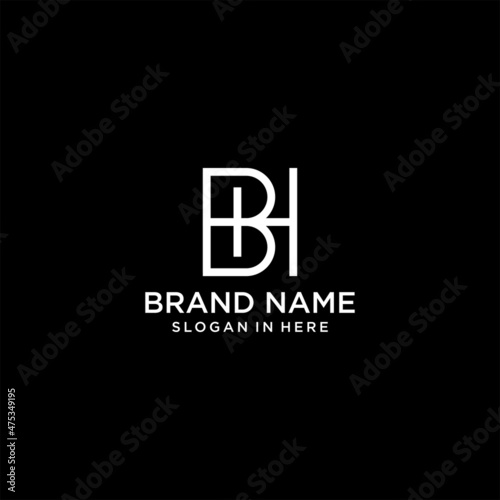 B H logo letter design vector template,abstract HB design