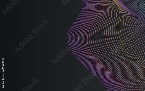 Digital Blend Smooth Vector Black Background.