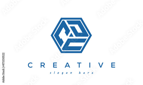 CDN creative polygon three letter logo design victor