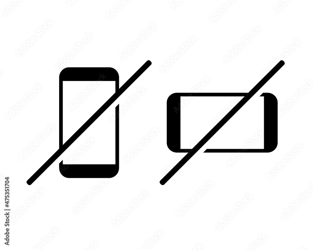 No phone, warning sign. Illustration vector