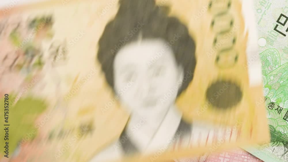korean currency bill. there is 1000, 10000, 5000, 50000 korean currency bill. there is 1000, 10000, 5000, 50000