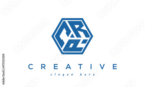 CRP creative polygon three letter logo design victor