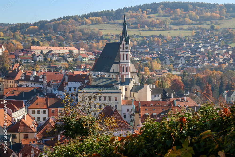 Views from the town of Cesky Krumlov, Czech Republic