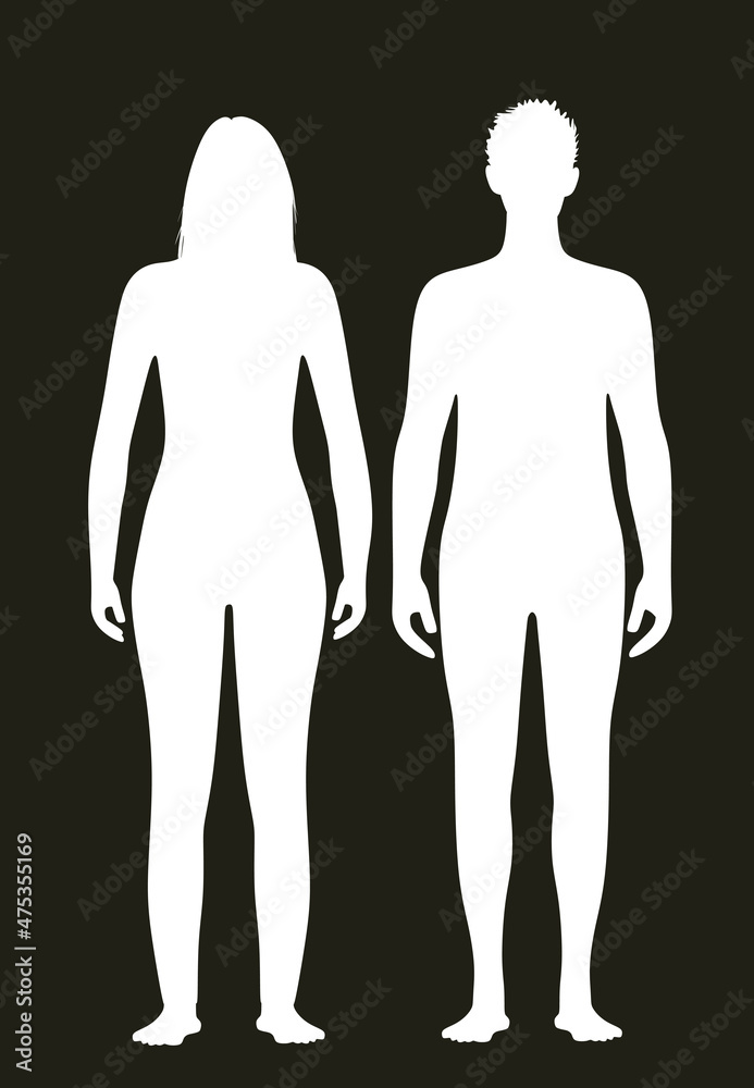 Man and woman silhouette. vector Man and woman silhouette. vector