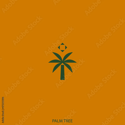 Palm logo for your design. Palm tree. Palm vector illustration.