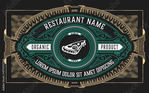 Western card with vintage style