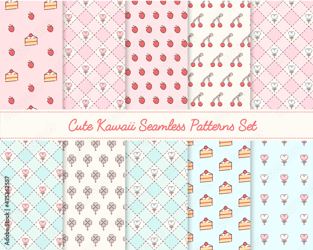 set of seamless patterns set of seamless patterns