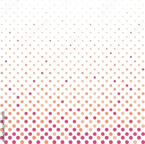 Fondo degradado partículas circulares en disminución en colores rosado pastel fondo elegante 
