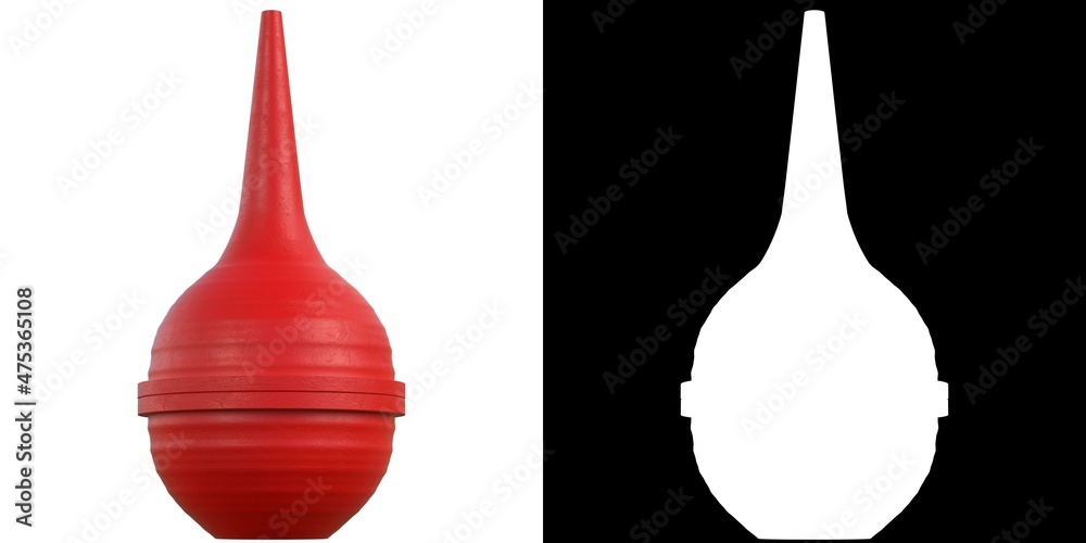 3D rendering illustration of a bulb syringe