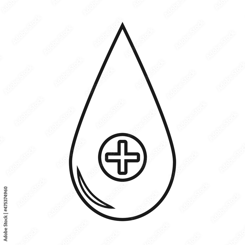 Blood thin vector icon on white background, health symbol Blood thin vector icon on white background, health symbol