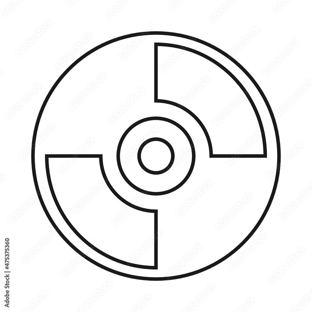 CD thin vector icon, web and computer symbol CD thin vector icon, web and computer symbol
