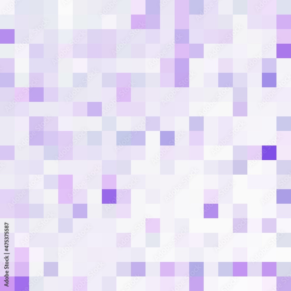 Abstract white and purple mosaic background. Squares random pattern pixel art. Vector illustration. Abstract white and purple mosaic background. Squares random pattern pixel art. Vector illustration.