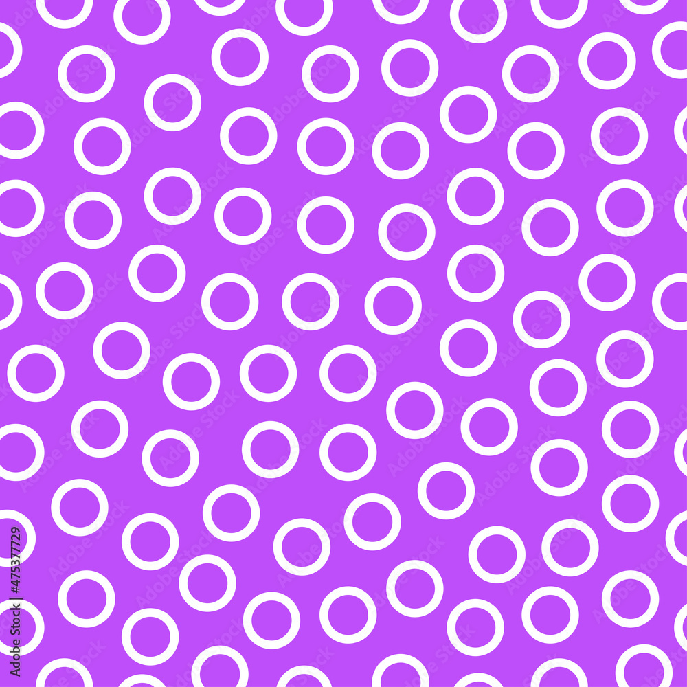 Purple seamless patterns with circles.
