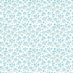 Keuken achterwand Kleine bloemen patronen Cute Floral pattern in the small flower. Seamless vector texture. Elegant template for fashion prints. Printing with small blue flowers. spring flowers, summer flowers.  © Олеся Волкова