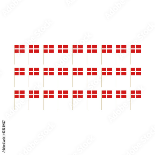 Danish flags / danske flag, Vector
