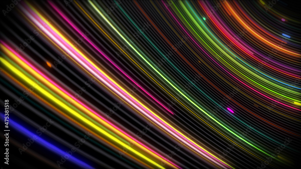 3D rendering of spiral bright vortex streams of light on a surface with lines 3D rendering of spiral bright vortex streams of light on a surface with lines