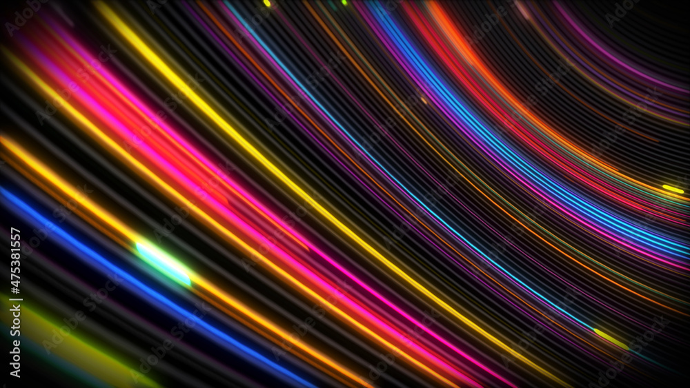 3D rendering of spiral bright vortex streams of light on a surface with lines 3D rendering of spiral bright vortex streams of light on a surface with lines