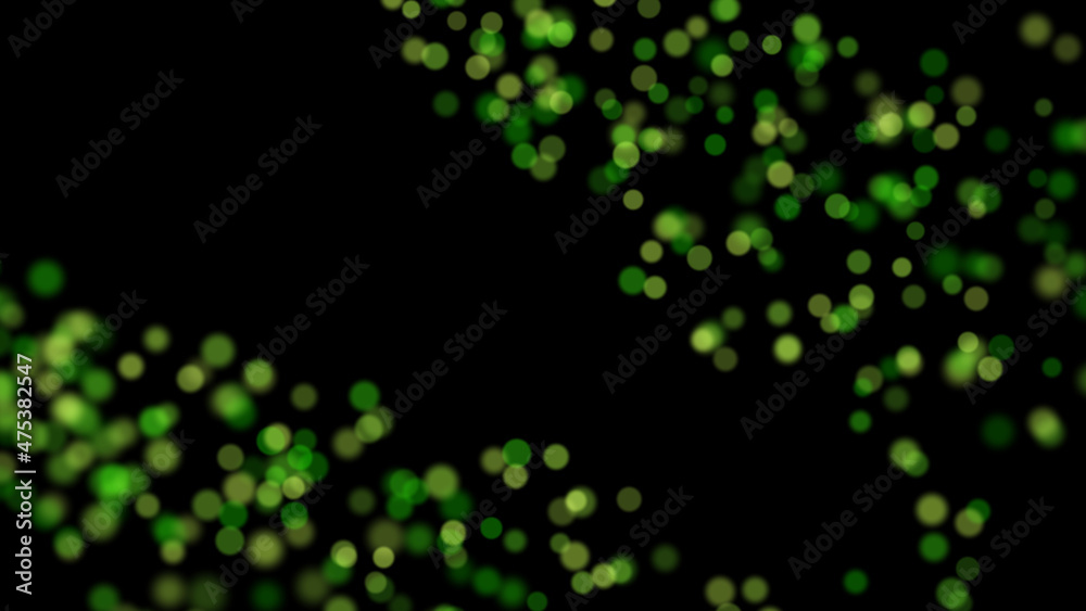 3D rendering of stylish bright multicolored particles in space, which are scattered on a black background 3D rendering of stylish bright multicolored particles in space, which are scattered on a black background