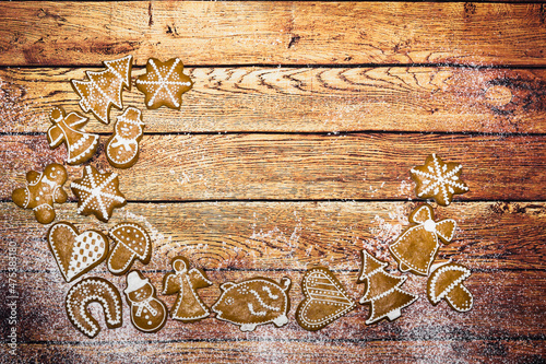 christmas baking on wood