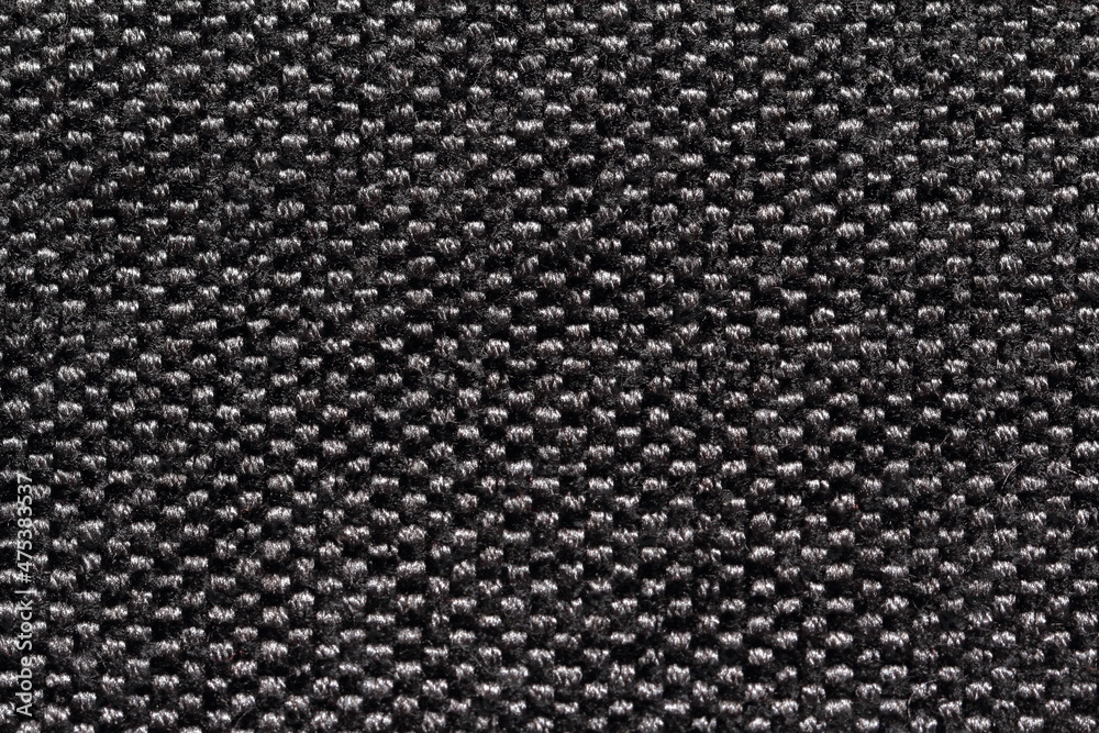 texture of black jacquard fabric of large weave texture of black jacquard fabric of large weave