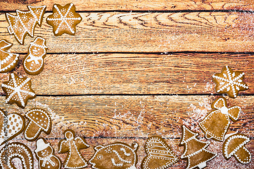 christmas baking on wood