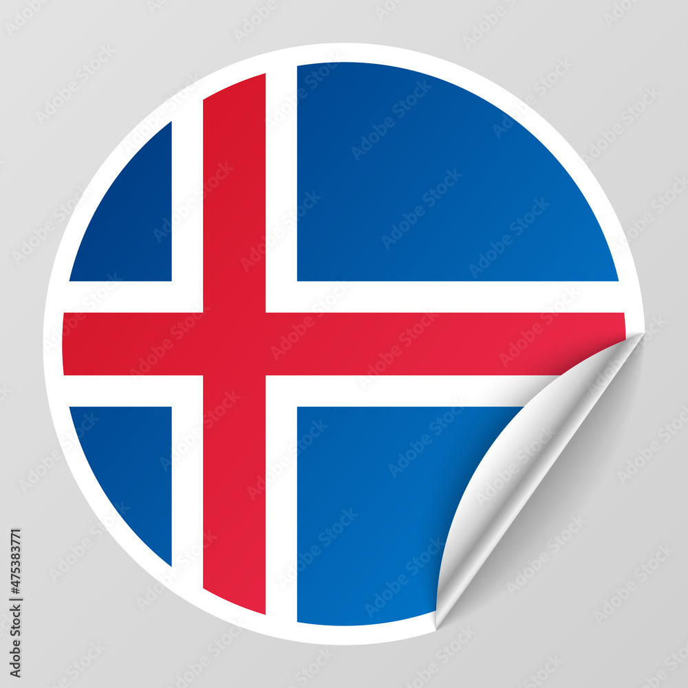 Fototapeta premium EPS10 Vector Patriotic background with Iceland flag colors.
