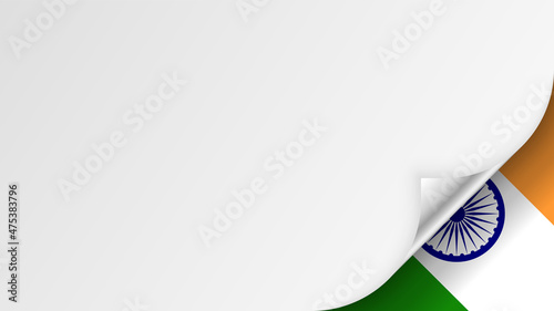 EPS10 Vector Patriotic background with India flag colors.