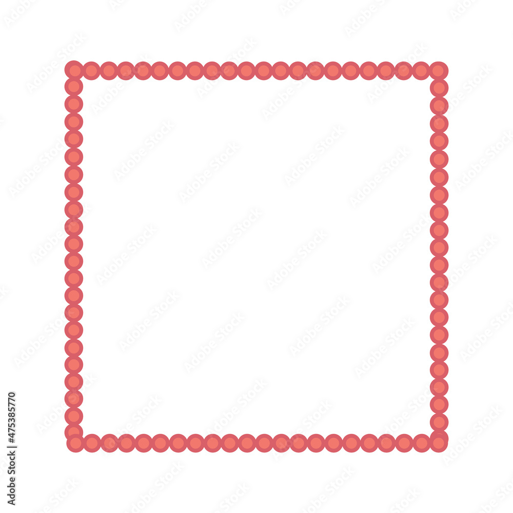 Red frame for document or photo decoration