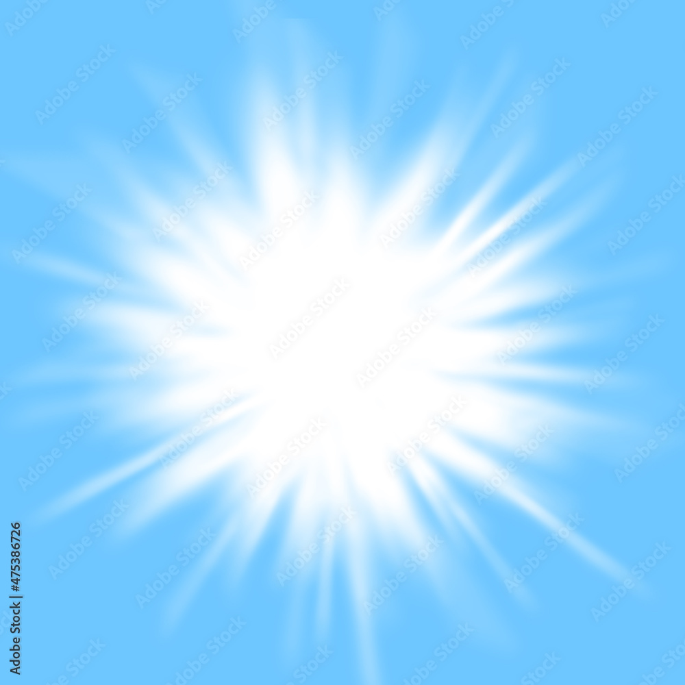 Abstract blue and white sunburst, Explosion, Sunlight, and effect star bright background. Abstract blue and white sunburst, Explosion, Sunlight, and effect star bright background.