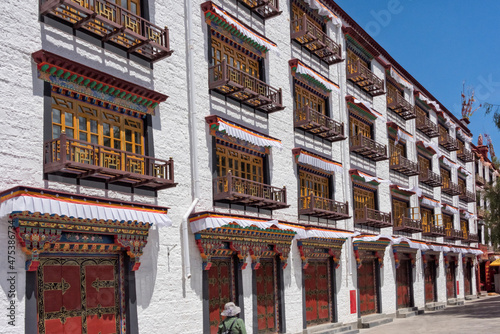 Canvas Print Tibetan building, Lhasa, Tibet, China