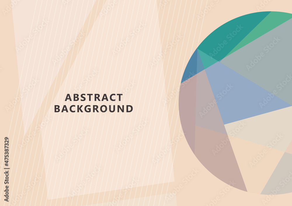 Abstract geometric shapes, circle of shapes. Stylish banner for your design. Low poly modern style. Vector