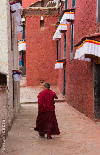 Monk in Tashi Lhunpo Monastery, Shigatse, Tibet, China © Danita Delimont