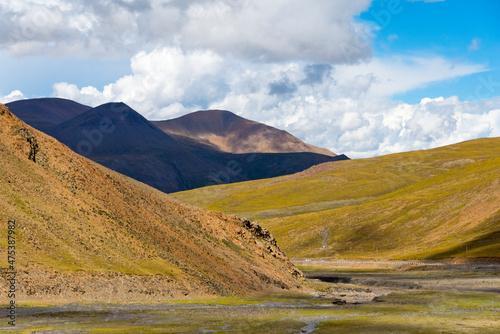 Mountain landscape in the Himalayas, Shigatse Prefecture, Tibet, China