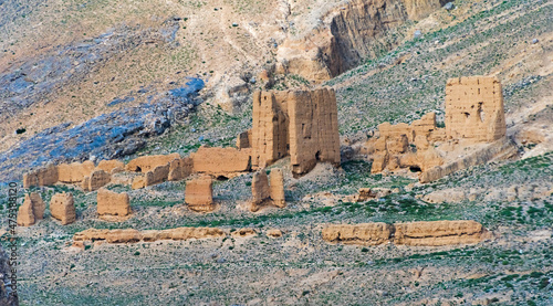 Ruins in Rongbuk Valley, Tibet, China photo