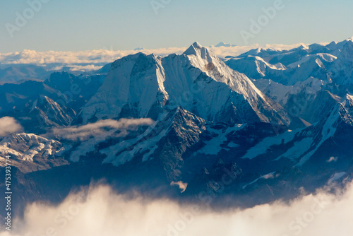 The Himalayas Range above clouds  Nepal