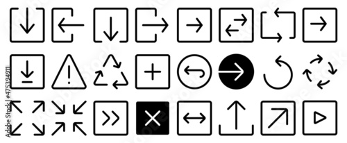 Set of vector arrows. Arrow icon.