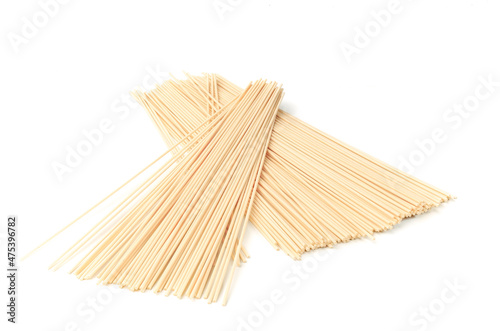 Italian spaghetti isolated on white