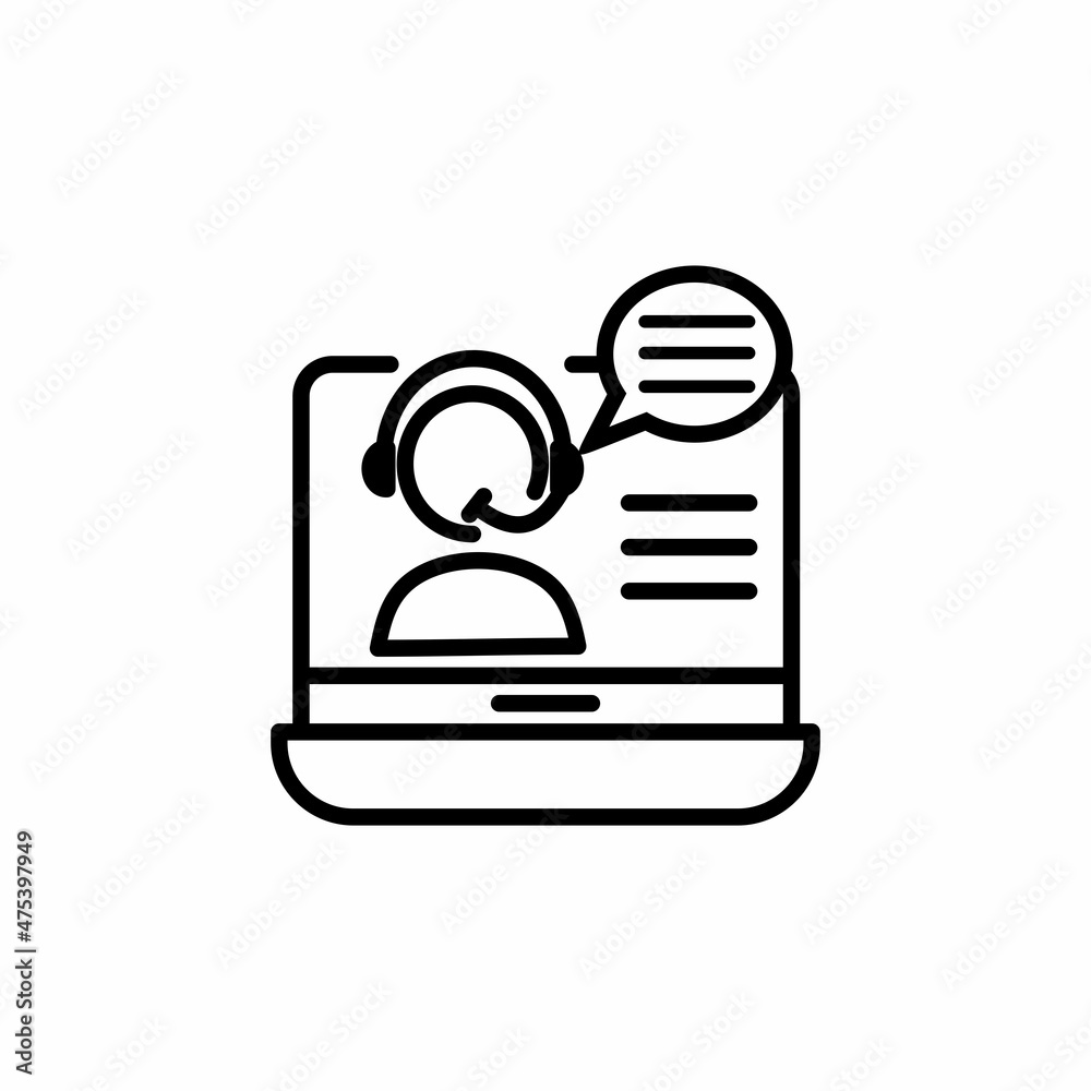 online support icon isolated on white background online support icon isolated on white background