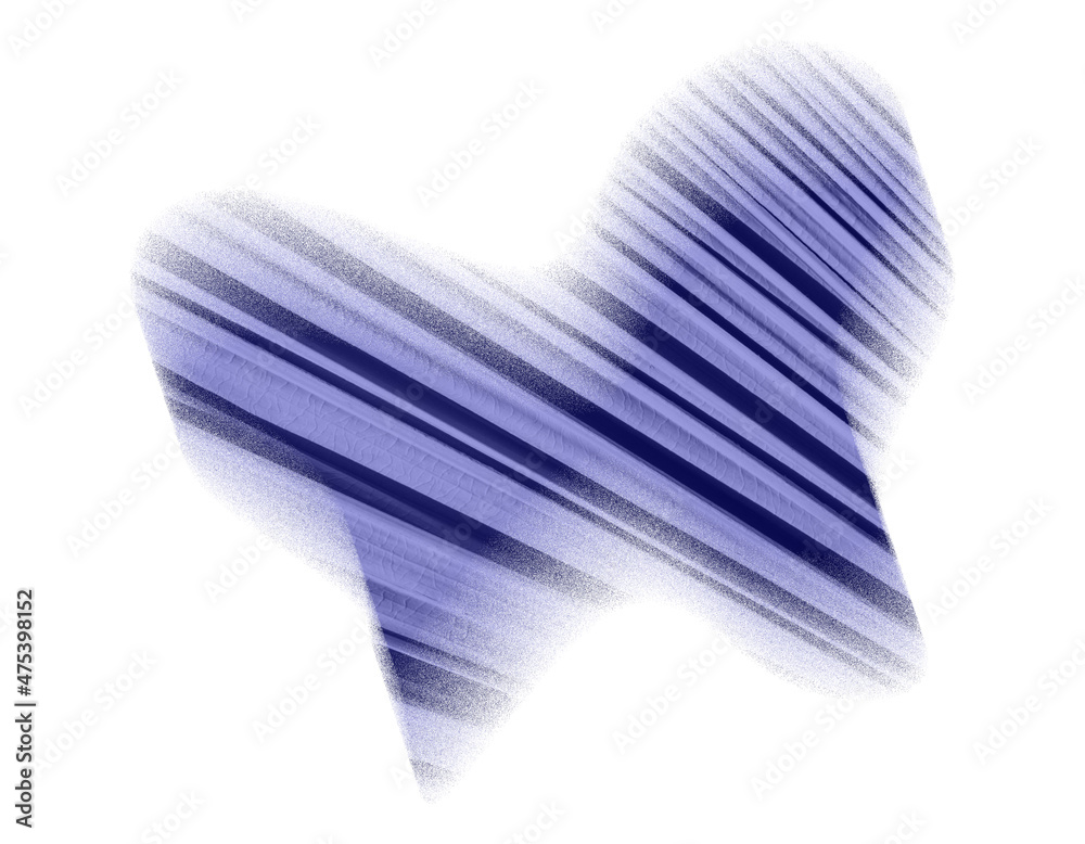 Very peri color of the year 2022. Abstract trendy grainy gradient butterfly shape. Defocused blob isolated on white. Very peri color of the year 2022. Abstract trendy grainy gradient butterfly shape. Defocused blob isolated on white.