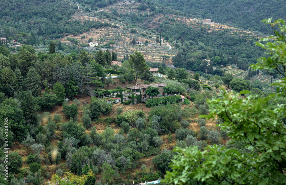 Panoramic view of nature of Tuscany in Italy Panoramic view of nature of Tuscany in Italy