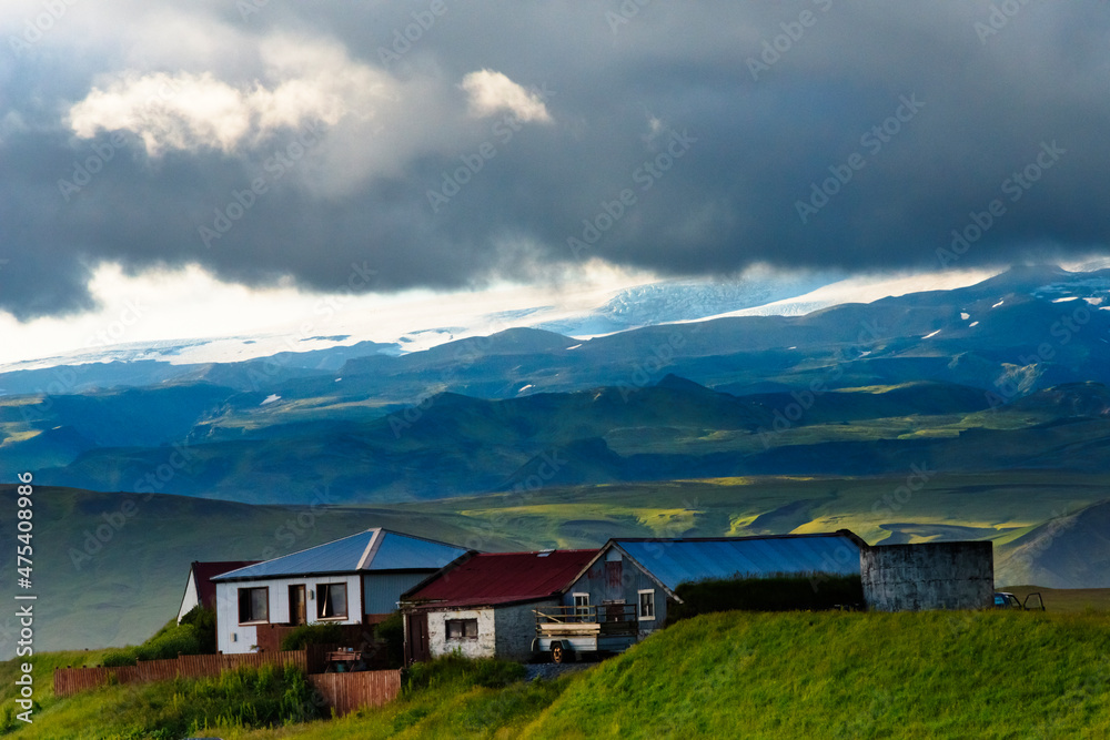 Farm houses, Vik, Iceland, Travel Destination